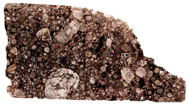 Northwest Africa (NWA) 7859 Meteorite Thin Section. Gigapixel mosaic.
