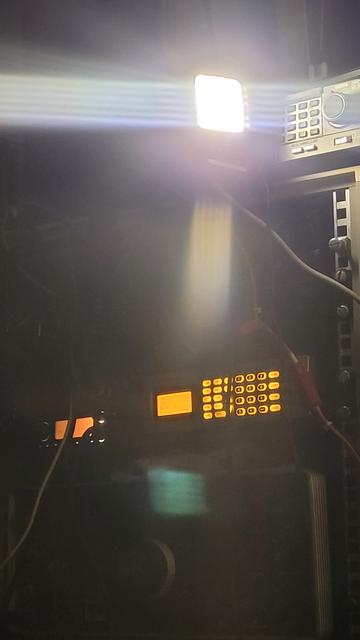 Emergency light - 5V USB charged - actually a photo/video light. Scanner and 2m ham radio running.