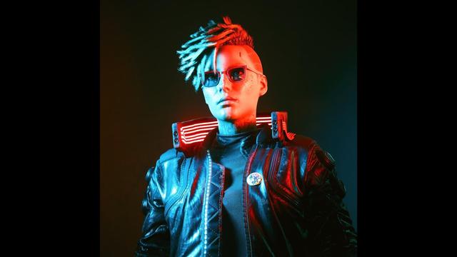 The image shows a futuristic figure in a strongly cyberpunk-inspired aesthetic, illuminated by intense red and blue neon lights that create a strong contrast. The person is wearing an eye-catching leather jacket with glowing LED elements on the high collar that emphasize the futuristic design.

Her face has light cybernetic detailing and the lighting highlights both her features and the textures of her clothing. The background is kept dark, which puts the figure in the center of attention and brings out the intense lighting effects even more. The entire scene conveys a strong, confident and stylized aura in the style of a dystopian, technologically advanced world.