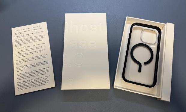Clear Ghostcase for iPhone with high quality cardboard packaging