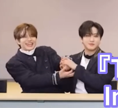 Changbin wrangles a naughty Seungmin and Seungmin is delighted about it