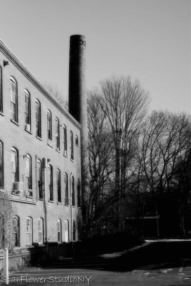 Old factory, repurposed for artists and the arts.