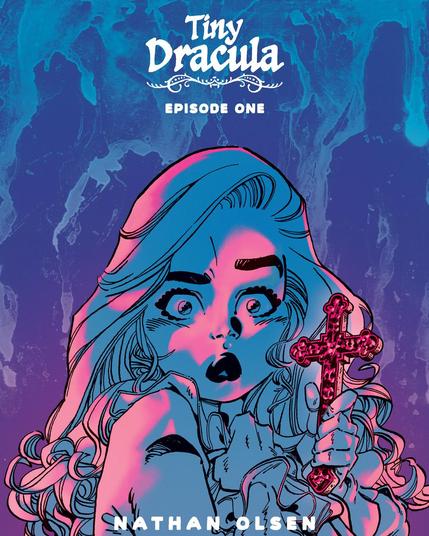Variant cover of Tiny Dracula #1 featuring Lucy Westenra.
