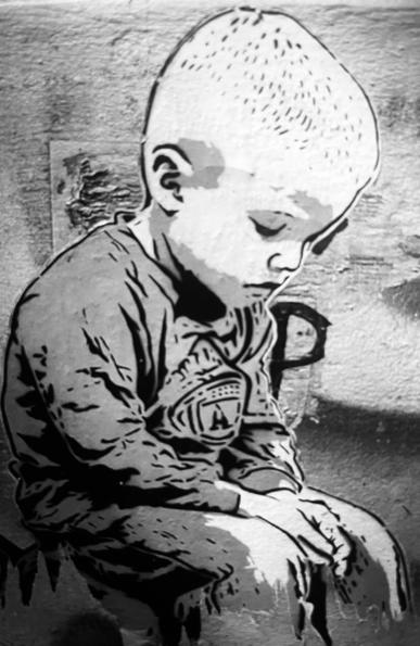 Child, stencil