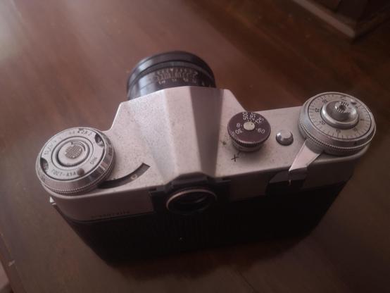 Zenit-e camera dirty but in good condition view from above shows controls