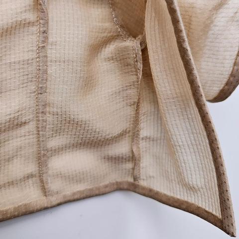 Inside of a jacket with frenchseams.