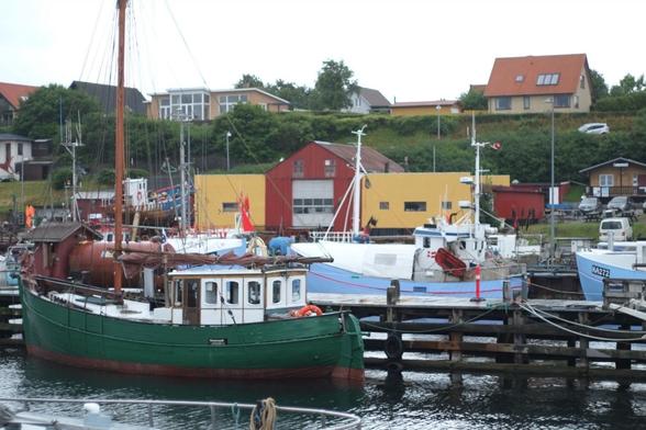 Harbour with a fishing boat in Northern Denmark.