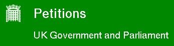 Logo of UK government with the following text:

Petitions.
UK Government and Parliament.