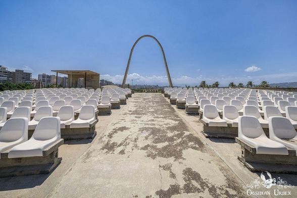 rows of outside seats