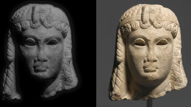 Egyptian portrait of a Ptolemaic queen, possibly Cleopatra, c. 51–30 BC, located in the Brooklyn Museum