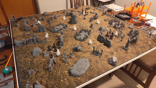 One Page Rules Out of the Shadows narrative campaign Mission 6 game setup.