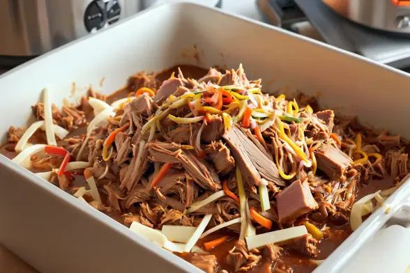 Prompt:  Recipe for Pulled Pork, clarity, detail, instructions, step-by-step, accessible, slow cooker, preparation time, cooking time, equipment needed, ingredients list, additional cooking tips, nutritional information, variations and substitutions, visual aids, novice cooks, comprehensive information, culinary arts, human audience, creativity, effectiveness ,  colorful, HD, sharp focus, stunningly beautiful, hyper-detailed, HDR+, 64K, Tiny cute isometric in a cutaway box, soft smooth lighting, soft colors, 100mm lens, 3d blender render

Negative prompt: verybadimagenegative, bad_prompt_version2-neg, easynegative, FastNegativeV2, , extra eyes, bad eyes, ugly eyes, imperfect eyes, deformed pupils, deformed iris, cross-eyed, poorly drawn face, bad face, fused face, ugly face, worst face, unrealistic skin texture, out of frame, poorly drawn hands, cloned face, double face, blurry, bad quality

Text model: phi4

Image model: Artium