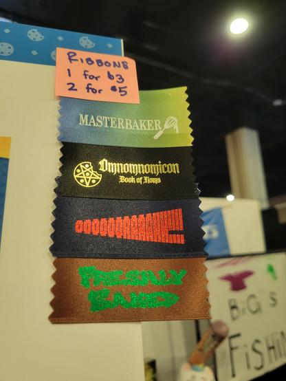 A series of badge flags