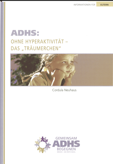 Titeseite der im Text genannten Brüschüre. Überwiegend weiss, Beschriftung in sanften Farben, schmal waagerechtes Titelbild mit einem träumerisch schauenden Mädchen mit blonden Haaren im Zopf.