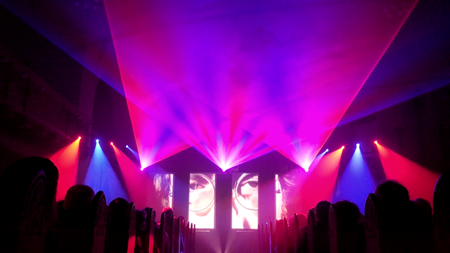 Schnappschuss der Lasershow zu Strawberry Fields Forever