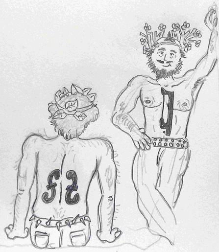 Gribouillis de deux personnages