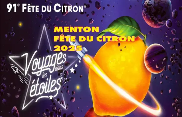 Locandina della festa dei limoni di Mentone 2025