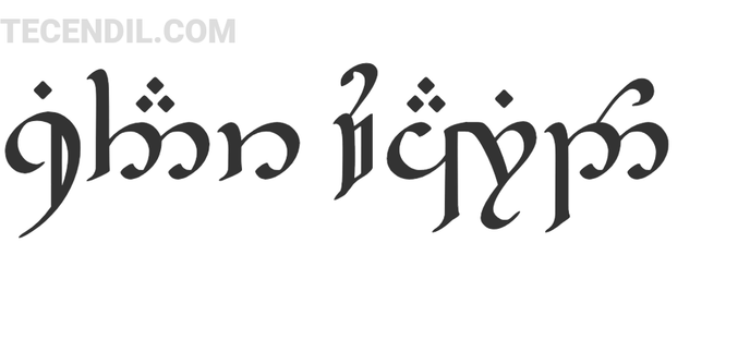 Escritura en élfico de "Sintar Ucarindo"