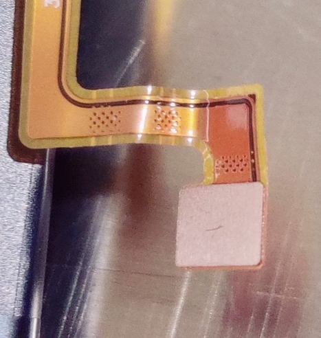 mobile phone battery connector, back side