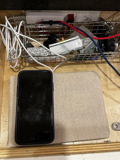 Charging pad placed inside the charging drawer
