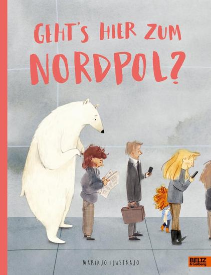 |Buchwerbung| – Geht's hier zum Nordpol? – Was macht denn ein Eisbär in der Stadt? Er muss sich verlaufen haben. Doch kein Mensch hilft ihm, weil alle viel zu beschäftigt sind – alle bis auf ein kleines Kind.