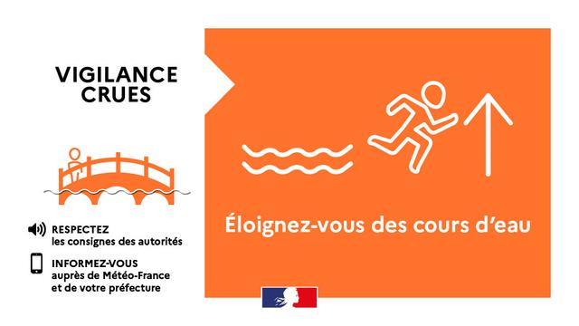 vigilance crues : éloignez-vous des cours d'eau