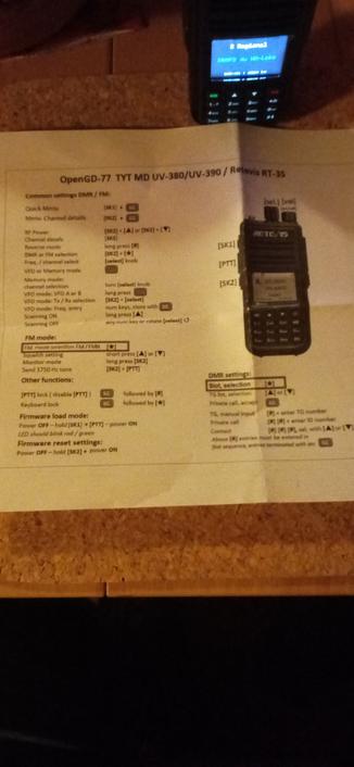Shorts description of a DMR handheld Transceiver