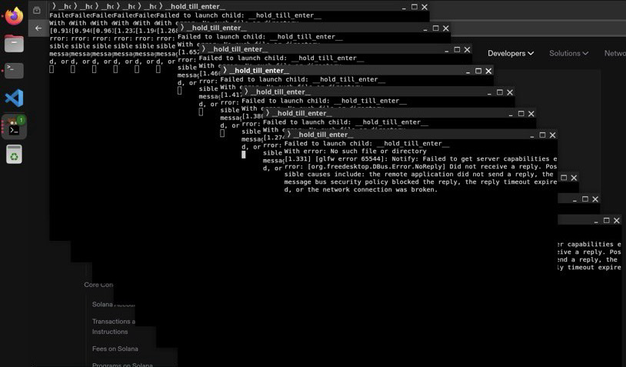 Endless error windows…