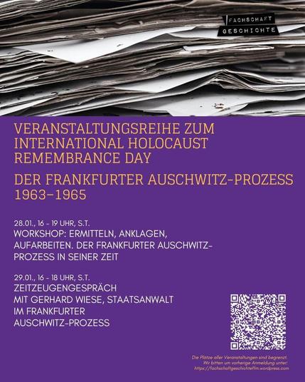 Veranstaltungsplakat der Fachschaft Geschichte
