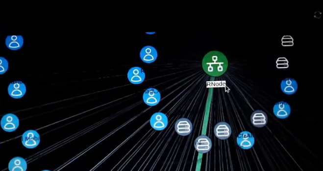 screenshot from video showing rnode in the mesh spider diagram