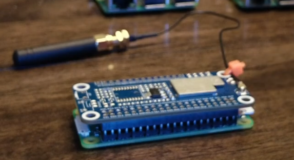 image of raspberry pi zero W with lora HAT