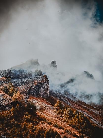 Misty Mountains in Switzerland - taken with an iphone