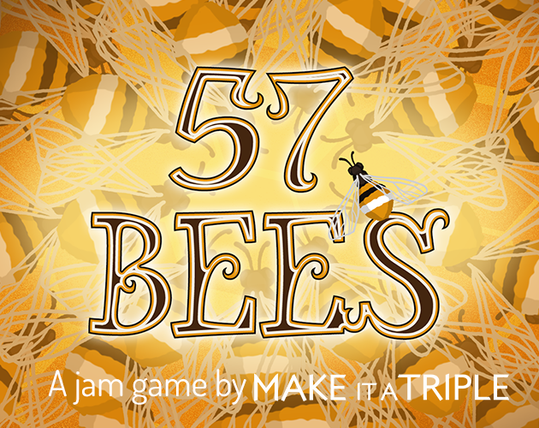 Title screen of the jam game "57 Bees"