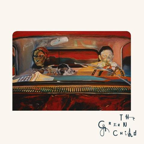 Album cover for The Green Child's record Look Familiar - a painting of two people in a car