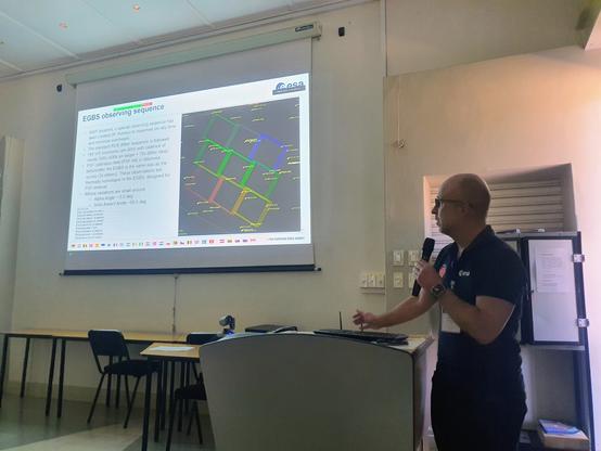 ESA Euclid Deputy Project Scientist, Roland Vavrek, presents the Euclid Galactic Bulge Survey to exoplanet scientists at the 27th annual International Meeting on Microlensing in Cape Town, South Africa.