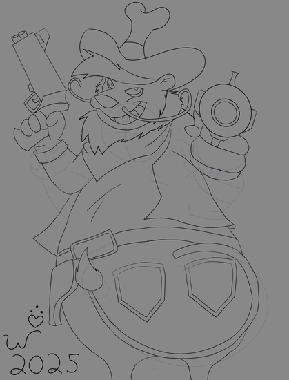 Bandit dual wielding guns. (Bonkers)