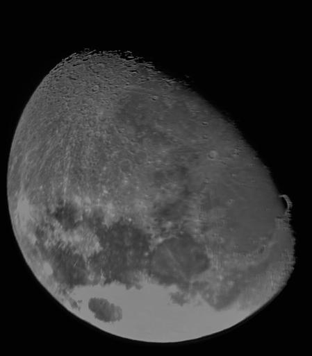 Moon shot with telescope and some photo editing
