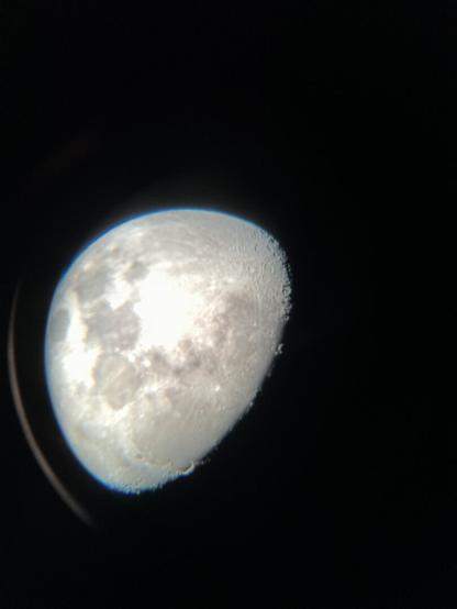 Half moon from telescope