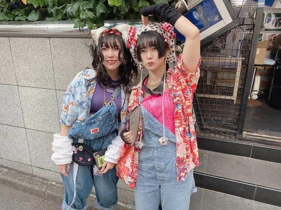 Menma and Chiyo casually dressed