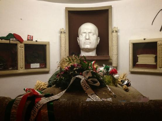 Mussolini's crypt in Predappio
