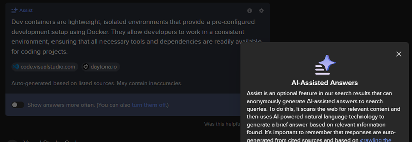DuckDuckGo now delivers Ai "enhanced" answers to search queries
