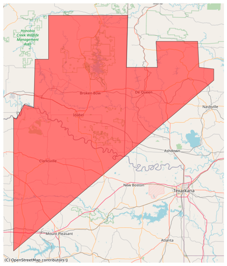 Flash Flood warning near Texarkana