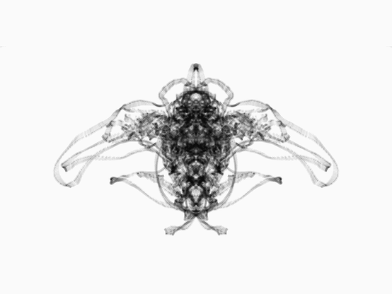 Digital drawing, translucent dark soft lines on an off-white background, looking like some kind of radiograph of a bird.