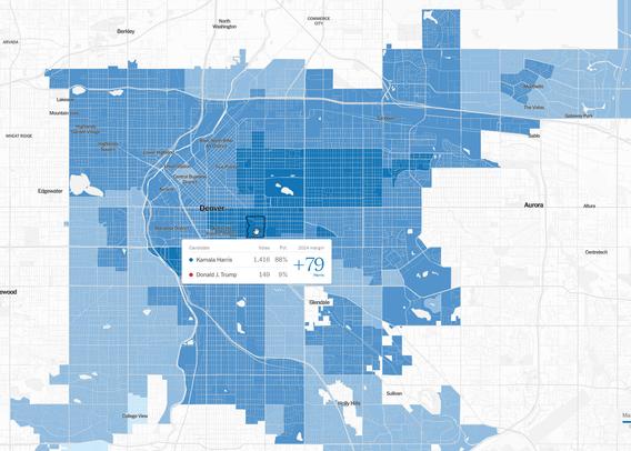 screen shot - 2024 voting election map - Denver, CO