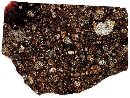 Talbachat n'aït Isfoul Meteorite Thin Section - HDR Pathscan Enabler.