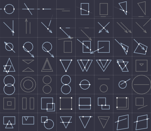 Image of intersection tests between various shapes