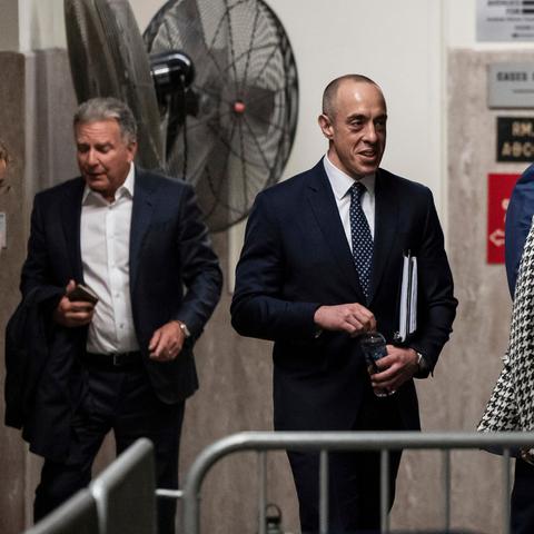 The acting U.S. deputy attorney general, Emil Bove, center, was one of President Trump’s lawyers during his criminal case in New York.