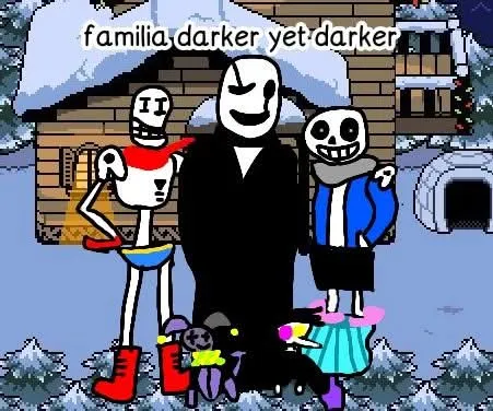 un curi de la familia medina pero con papyrus, gaster, sans, jevil y Spamton como la familia yet darker