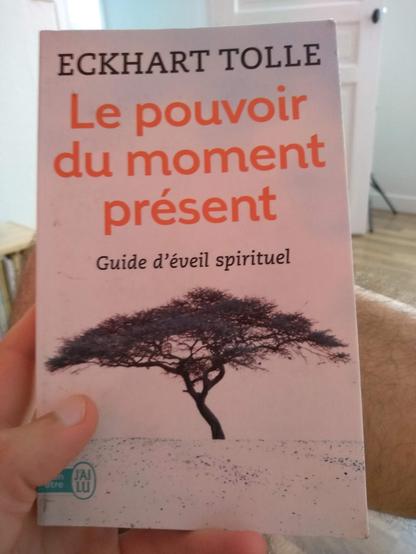 Couverture livre : Eckhart Tolle, Le pouvoir du moment présent