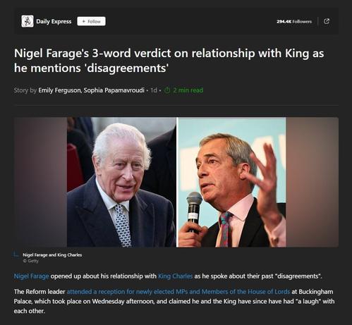 A #NewsAggregation about #FarageLePen and #KingChuckieCheese in the #MayorMcCheeseEra...